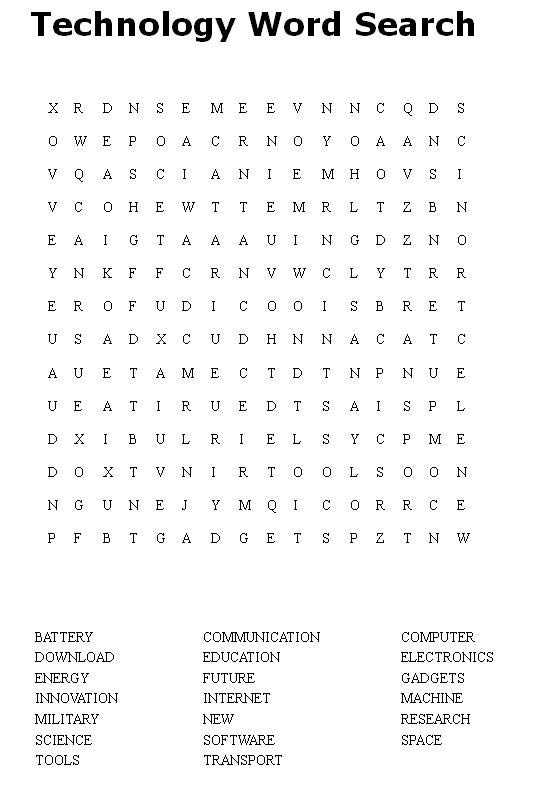 Information Technology Word Search Wordmint Design Technology Word Search Wordmint Word